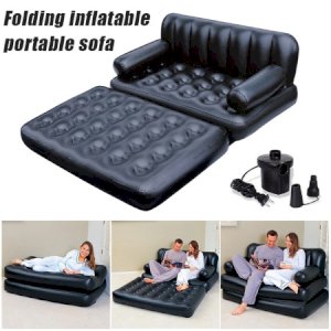 Air Sofa Bed 5 in 1 Inflatable Durable Comfortable Multi Functional Sofa Bed For Living Room Bedroom and Travel