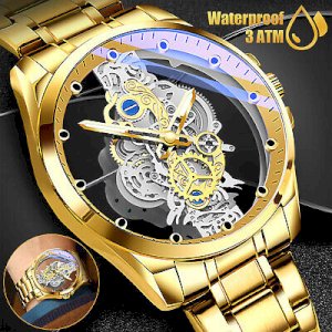 2023 New Men Authentic Watch Skeleton Automatic quartz Watch Gold Skeleton Vintage Man Watch