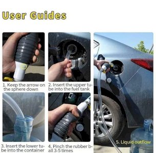 Portable Manual Car Fuel Pump for Petrol Diesel Oil Liquid Water Fish